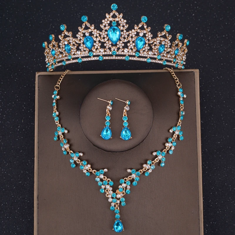 Baroque Crystal Tiaras And Crowns Rhinestone Bridal Jewelry Set Bridal Wedding Hair Accessories Jewelry Crown Tiara For Women