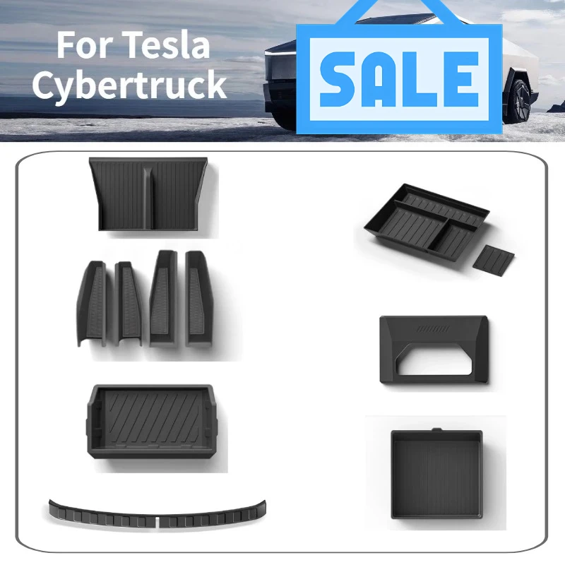 

Для Tesla Cybertruck 2025 ящик для хранения с центральным управлением, органайзер, чехол, держатель для салфеток, лоток, аксессуары для украшения салона автомобиля