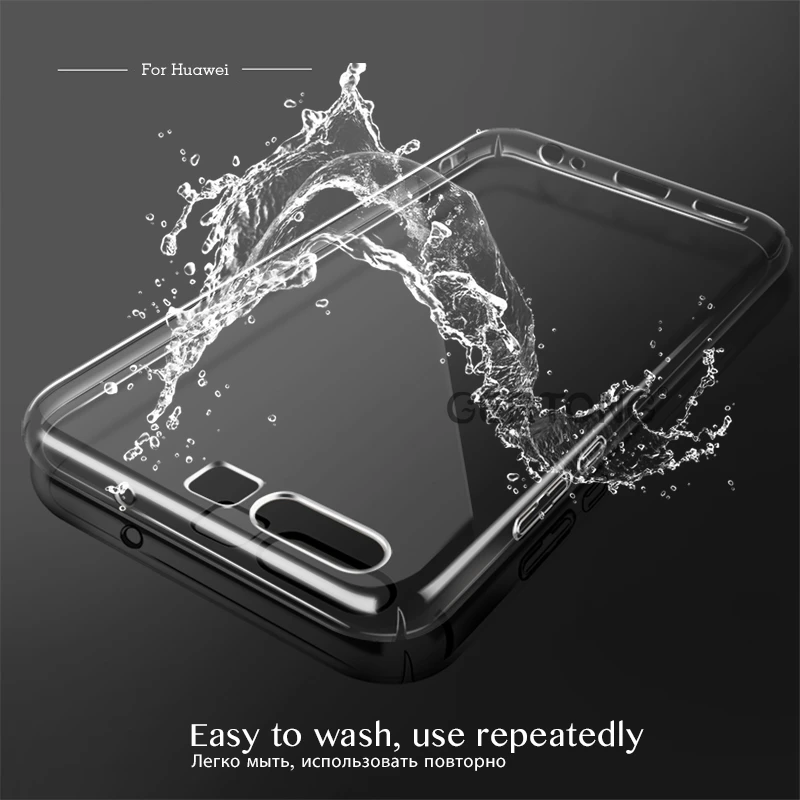 Ultra Thin Transparent Silicone Phone Case for Huawei P10 Plus Lite P10Lite P10Plus Shockproof Soft Clear TPU Back Cover Housing