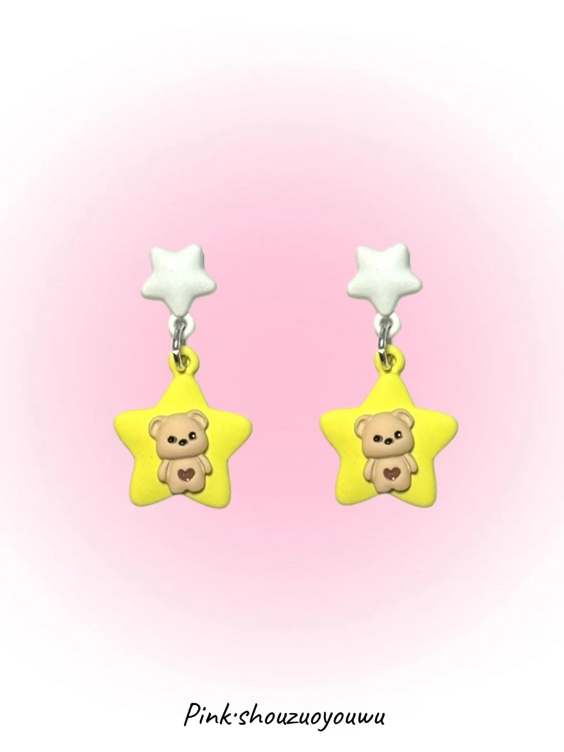 brincos-de-urso-de-desenho-animado-adoraveis-com-estrela-925-simples-versatil-atraente-joias-de-moda-fofas-brincos-de-urso-com-clipe