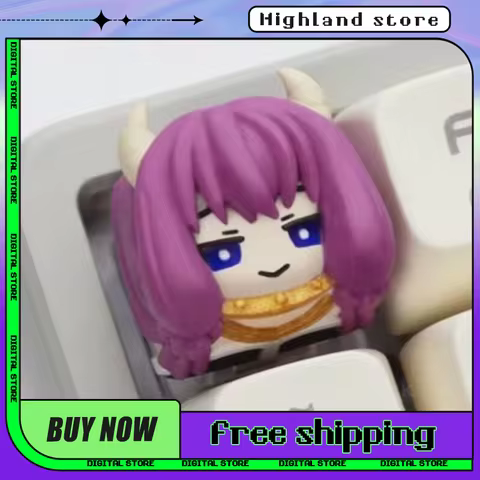 LOBO Frieren Keycap Cute Keycaps Creative Custom tKeycaps Resin Peripheral Personalized Keyboard Beyond Journey's Office Keycap