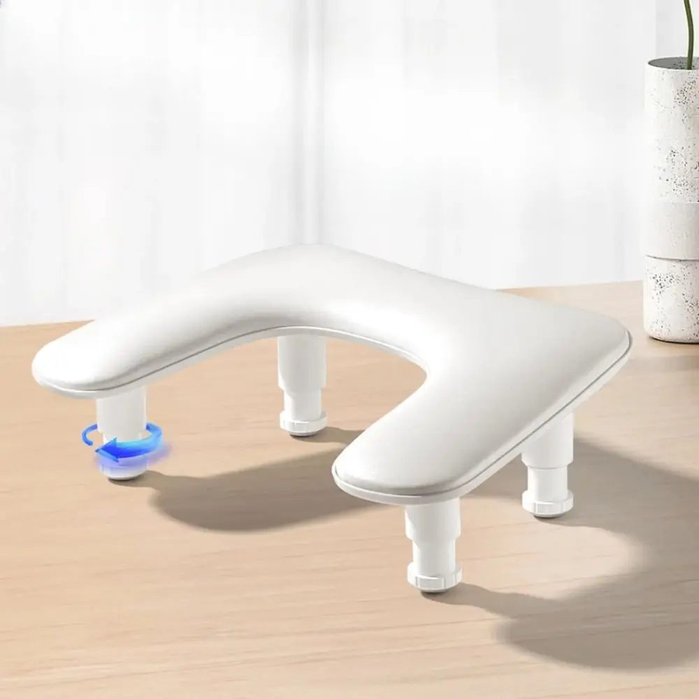 ネイルマニキュアツール マニキュアアームレスト シリコンU字型ハンドスタンドレスト 高さ調節可能 PUレザーネイルアートハンドレスト 家庭用