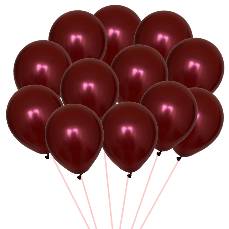 بالونات نبيذ هيليوم أحمر ، هواء ، بورجوندي ، زفاف ، أعياد ميلاد ، نبيذ ، مستلزمات زينة ، 10 بوصة ، 12 بوصة ، 20 بوصة