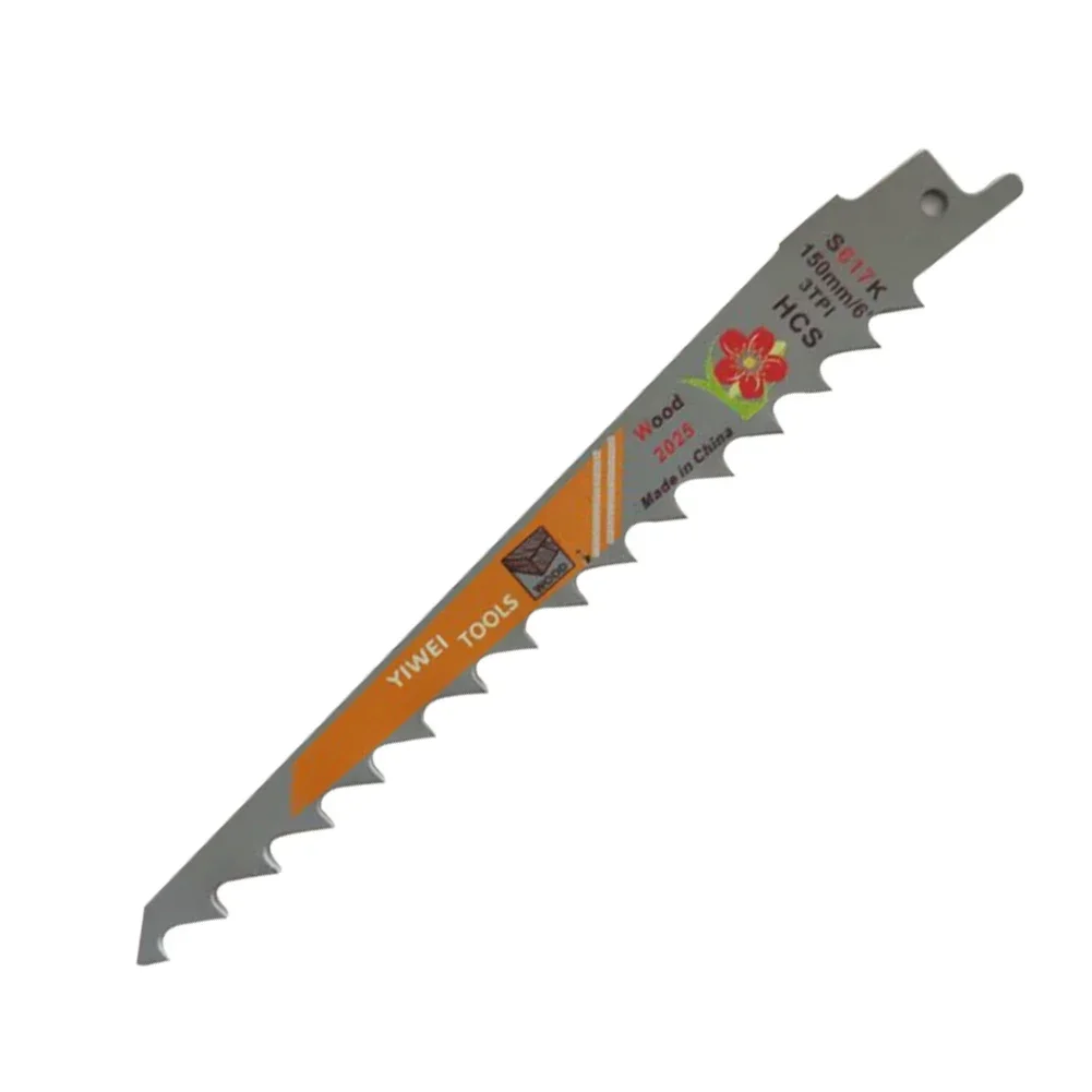 Lama per sega alternativa da 150mm 3 TPI lama per sega a sciabola in acciaio ad alto tenore di carbonio per il taglio di utensili elettrici con lama da taglio in plastica per legno