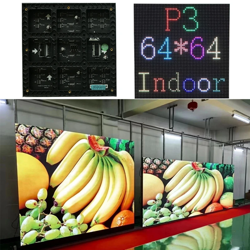 P3 Indoor LED Display Module PH3 192x192mm Module LED Display With Magnet