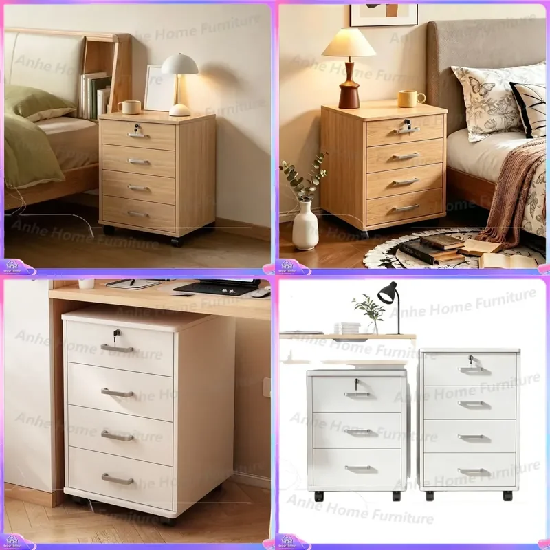 for Dog Bed Removable Washable Pet Sofa with Wheels Household Storage Cabinet Office Desk Under File Cabinet Locked Locker