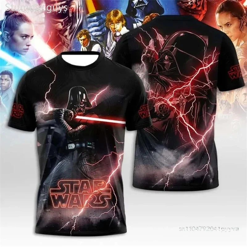 Kids Star Wars Short Sleeve T-Shirt Rey Print Cartoon Casual Tops For Boys