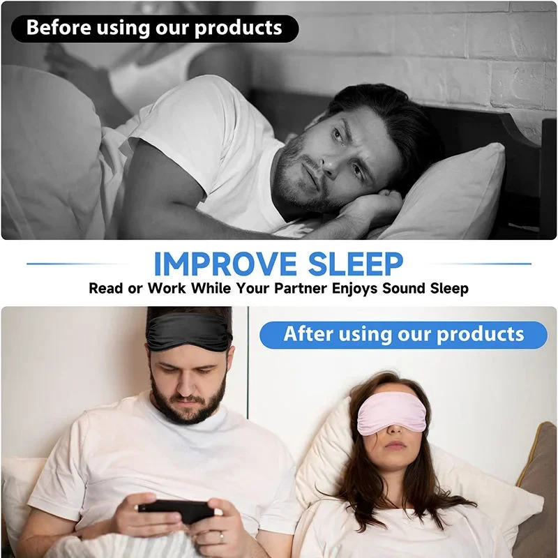 قبعة نوم حريرية طويلة مقاس XL، قبعة نوم كبيرة الحجم من الساتان، حزام فضفاض وضيق مع رقعة عين للنوم ومشط مجوف للتدليك مضاد للكهرباء الساكنة