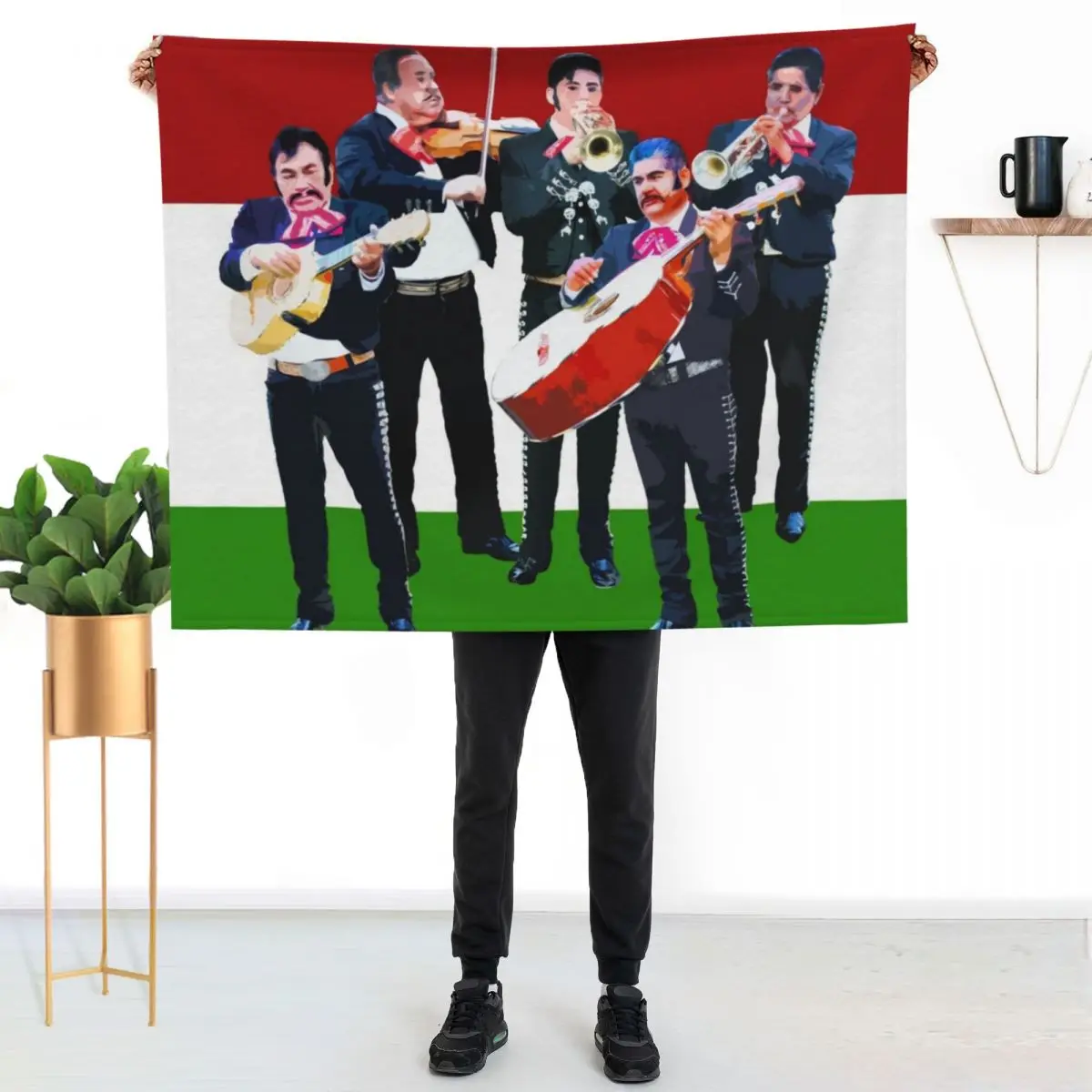 Mexican Mariachi Band Throw Blanket Luxury Brand Bed linens Luxury Thicken Retros wednesday Hair Blankets