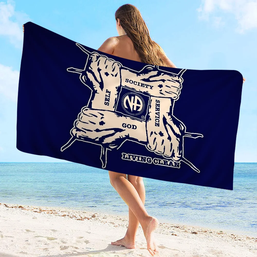 Narcotics Anonymous NA logo Cartoon Beach Towel Cute Kawaii Room Decor Bath Girls Children Hand Towels For Bathroom Shower