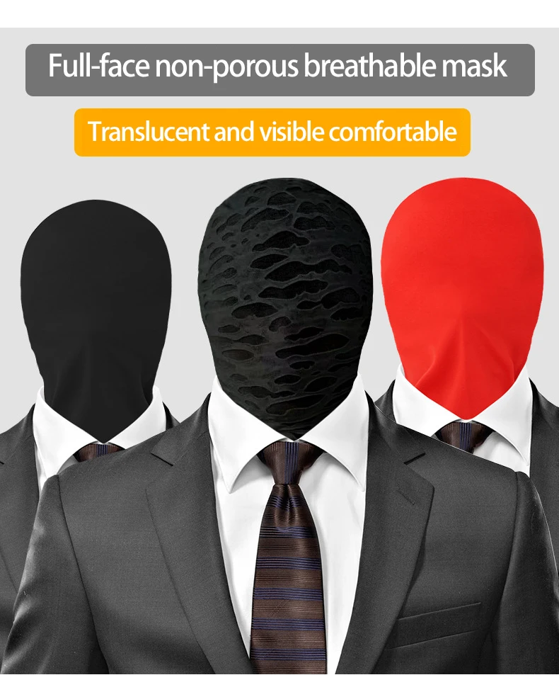 Balaclava Sommer Vollgesichtsmaske Atmungsaktiv Transparent UV-Schutz Gesichtsbedeckung Elastisch Halloween Rollenspiel Eisseide Cosplay – Detail 3
