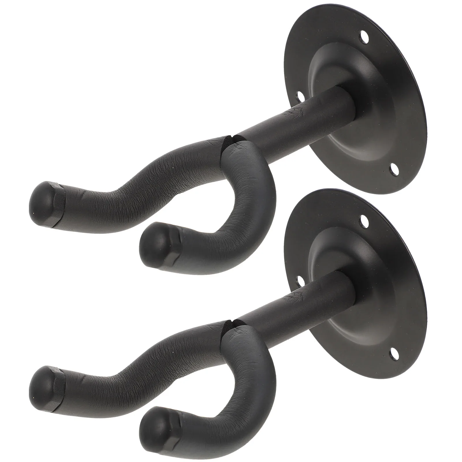 

2 Sets Guitar Rack Hook Household Wall Mount Bass Ukulele for Shop Wall-mounted Hanger Black