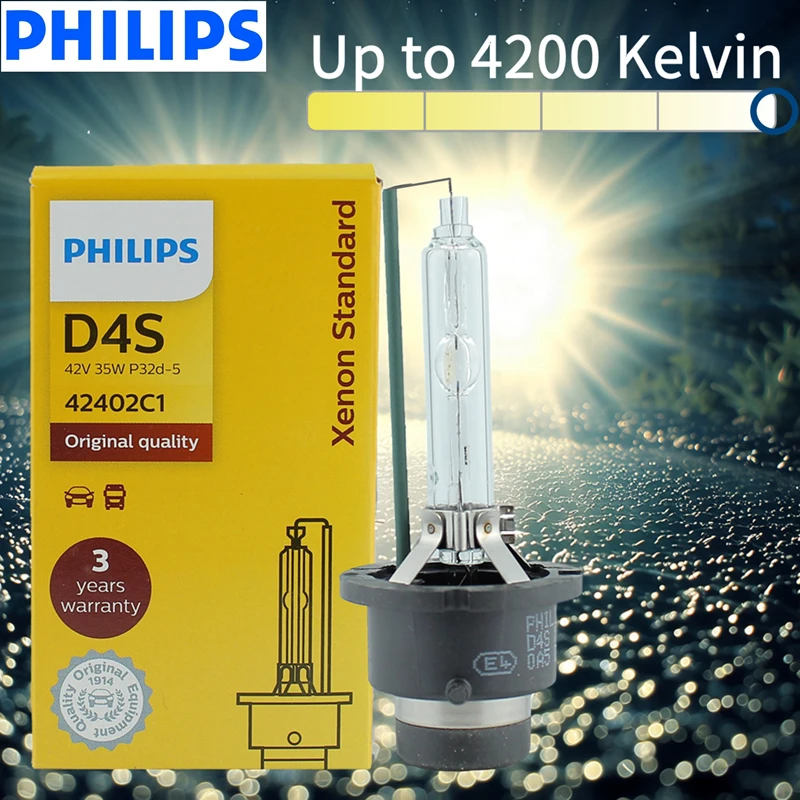 

Philips HID D4S 35W Xenon Standard 4200K Auto Original Headlight Car Genuine Bulbs OEM Replacement Upgrade D4 ECE 42402C1