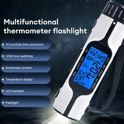 Multifunctional Electronic Clock Alarm Clock Thermometer Calendar LED Digital Backlight Display Digital Clock Flashlight