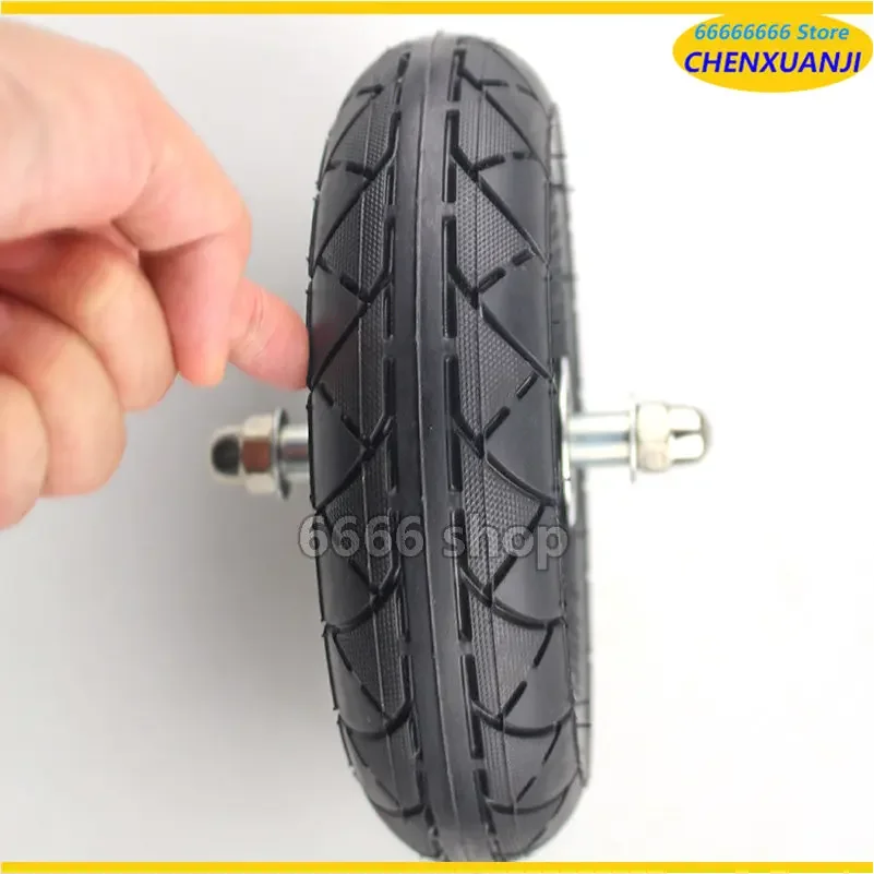 200x50 Wheelchair Wheels Tyre 8x2 Inch Pneumatic Tire with Alloy Wheel Hub Axle for Gas Scooter Electric Scooter Vehicle