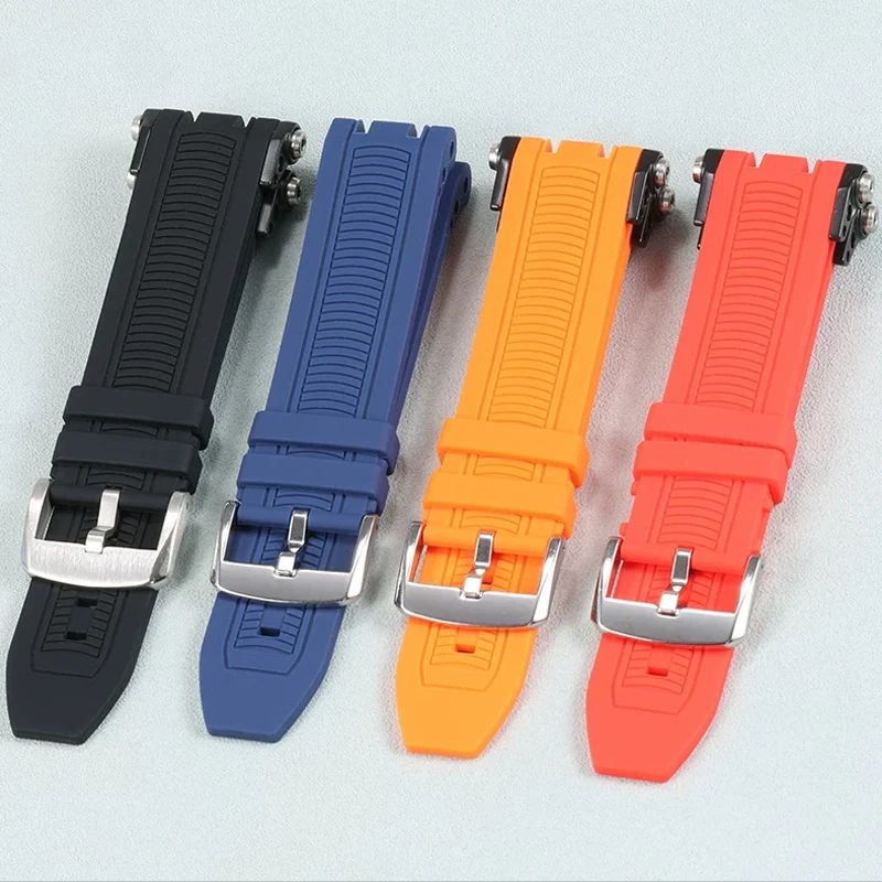 

Sports Silicone Rubber For Tissot Racing T115417A Series Special Double Notch Watch Strap T115.427 Men's Watch Chain Watchbands