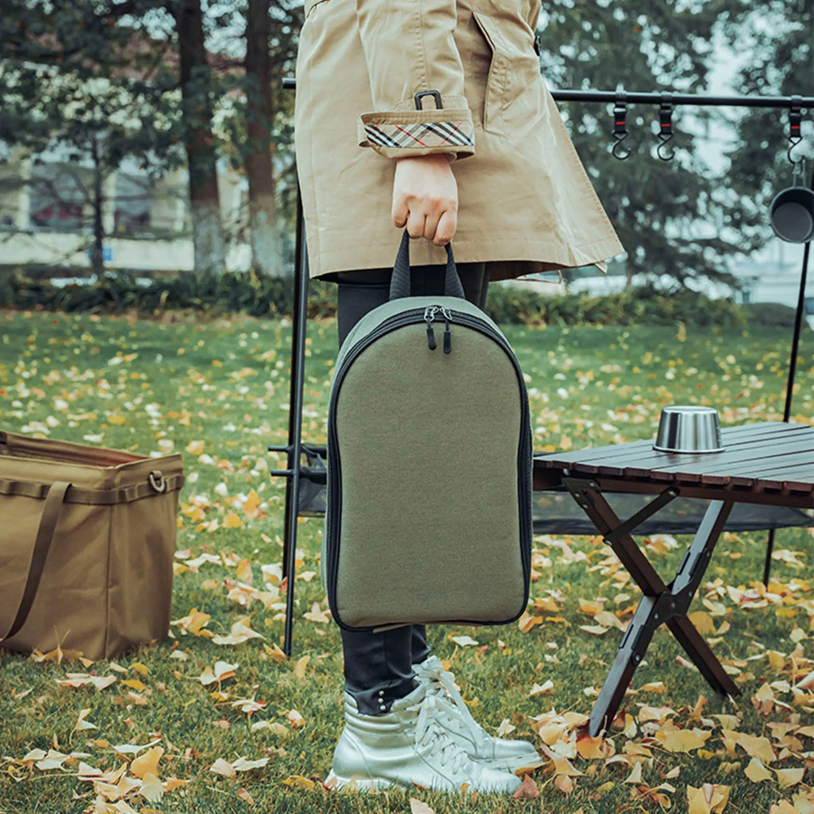 مجموعة أدوات المطبخ للتخييم، مجموعة أدوات الطبخ للسفر 420 من الفولاذ المقاوم للصدأ مقاومة لتسرب الماء، مريحة للنزهات