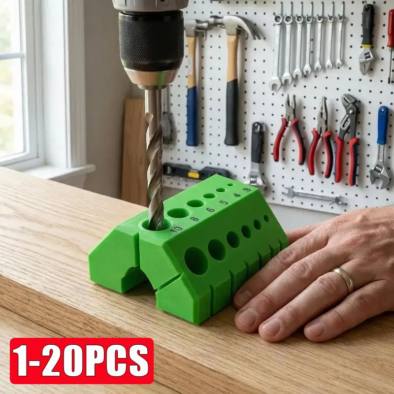1-20PCS Precision 3D Printed Drill Guide Jig 45 and 90 Degree Angle Drill Guide for Electric Drill Woodworking Doweling Tool