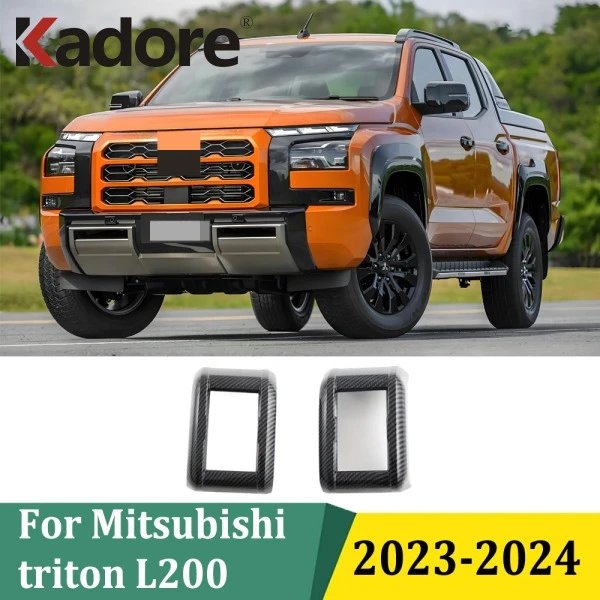 

For Mitsubishi Triton L200 2023 2024 Carbon Fiber Air Vent Outlet Cover Trim Molding Styling Interior Car Sticker Accessories