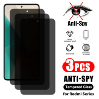 1-3Pcs Privacy Anti-spy Tempered Glass For Redmi Note 13 12 12R 11s 10 9 Pro Screen Protector for Redmi 12C 12A 10A 10C K60Ultra