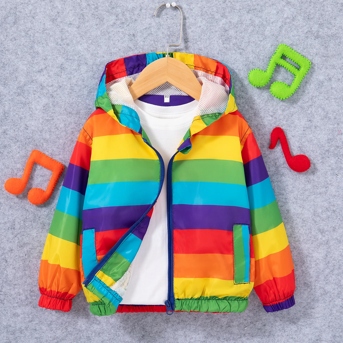 

Children's Jacket Autumn/Winter Cotton Color Grid Striped Hooded Long Sleeved Kids Coat Simple And Cute Christmas Sports Shirt