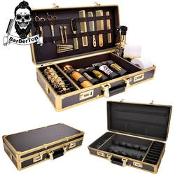 Estuche de herramientas de peluquería profesional, caja de almacenamiento para tijeras, peine, peluquero, suministros de herramientas de barbería