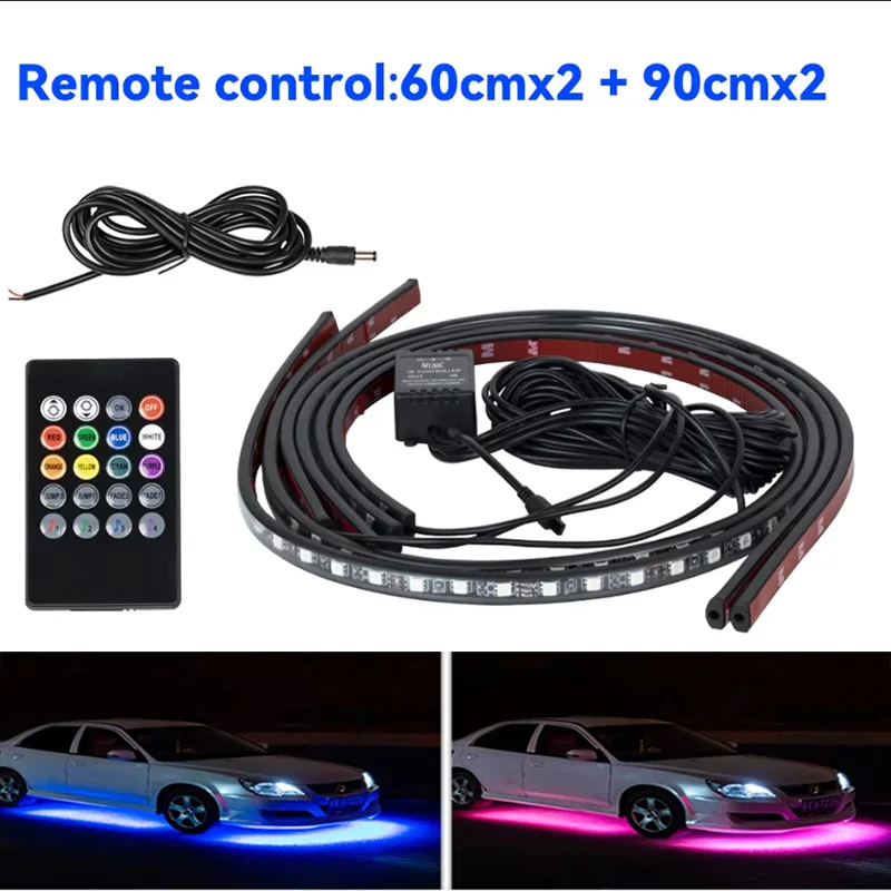 

Car Underbody Light Kit Flexible LED Neon Strip Light APP Control Flowing RGB Auto Ambient Atmosphere Lamp Waterproof