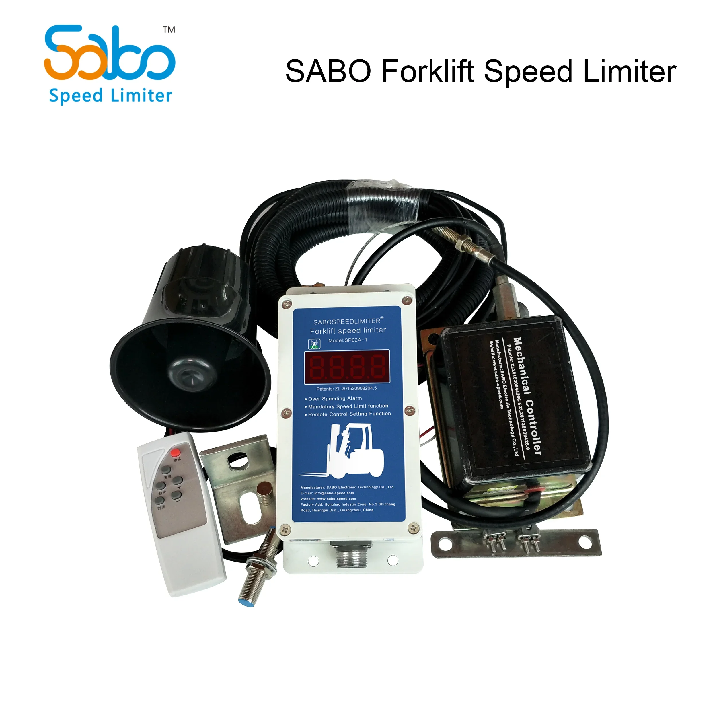 SABO Forklift Vehicle Speed Portable Automotive Speed Alert Device GPS GPRS Tracker Waterproof Controller Limiters 2G Technology