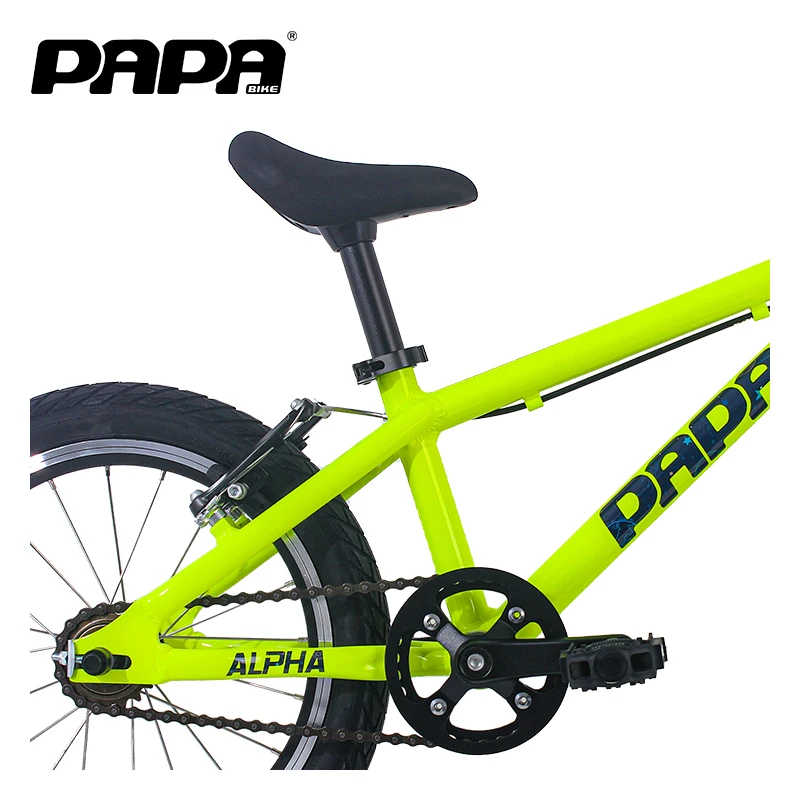 PAPABIKE ALPHA Single Speed Mountain Bike per bambini in lega di alluminio bicicletta per bambini nuovo Design 16 "corsa Ultra leggera