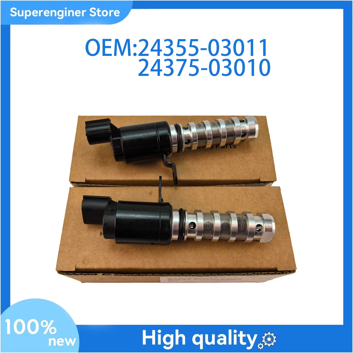 

24355-03011&24375-03010 Variable Timing Solenoid Oil Control Valve for Hyundai i10 i20 Kia Ceed Picanto Rio 2011-2015 1.0L 1.2L