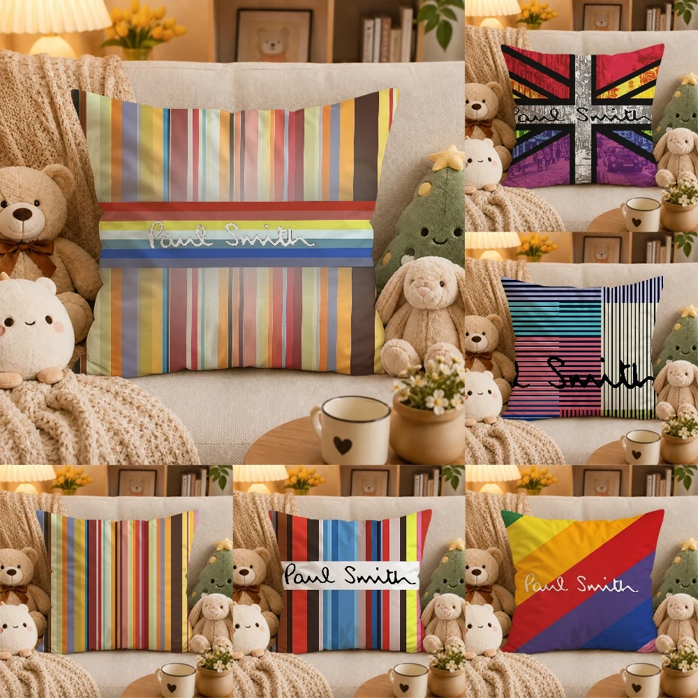 P-Paul S-Smith Fashion BrandPillow Case Plush Pillow Cases Home Decoration Pillow Cover for Sofa Bed Chair Living Room