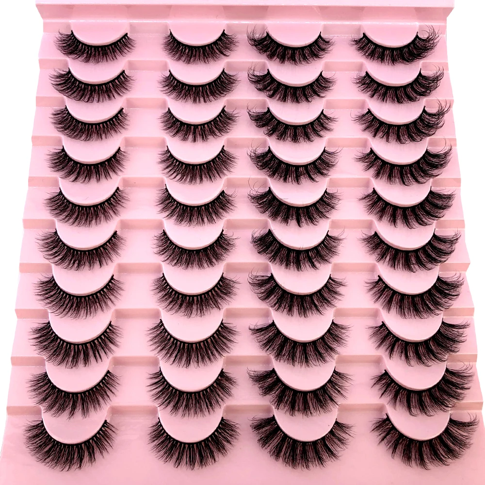 Neu: 20 Paar Natürliche Dicke Künstliche Wimpern, Lange 6D Nerz-Wimpern für Make-up und Wimpernverlängerung – Detail 33