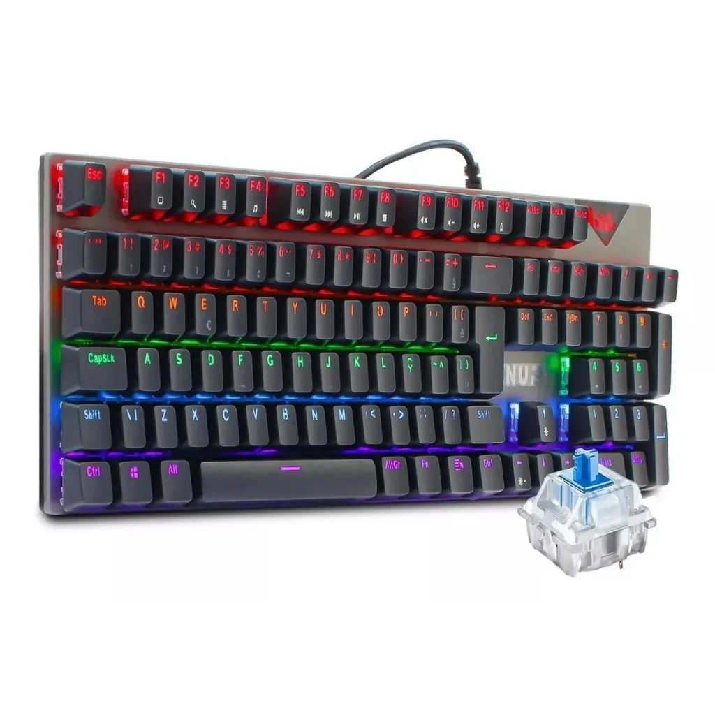 Teclado Gamer Knup Kp-tm010 Qwerty Outemu Diy Blue Português