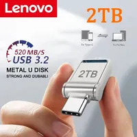 Lenovo USB Flash Drive USB Type-C Interface Mobile and Computer Data Transfer Portable USB Storage 2TB/1TB/512GB Brand New