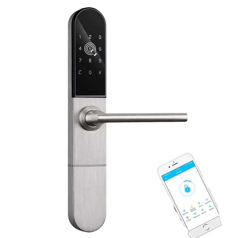 قفل باب ذكي WiFi مع رمز رقمي من سبائك الألومنيوم، أمان عالي للأبواب النحاسية #4