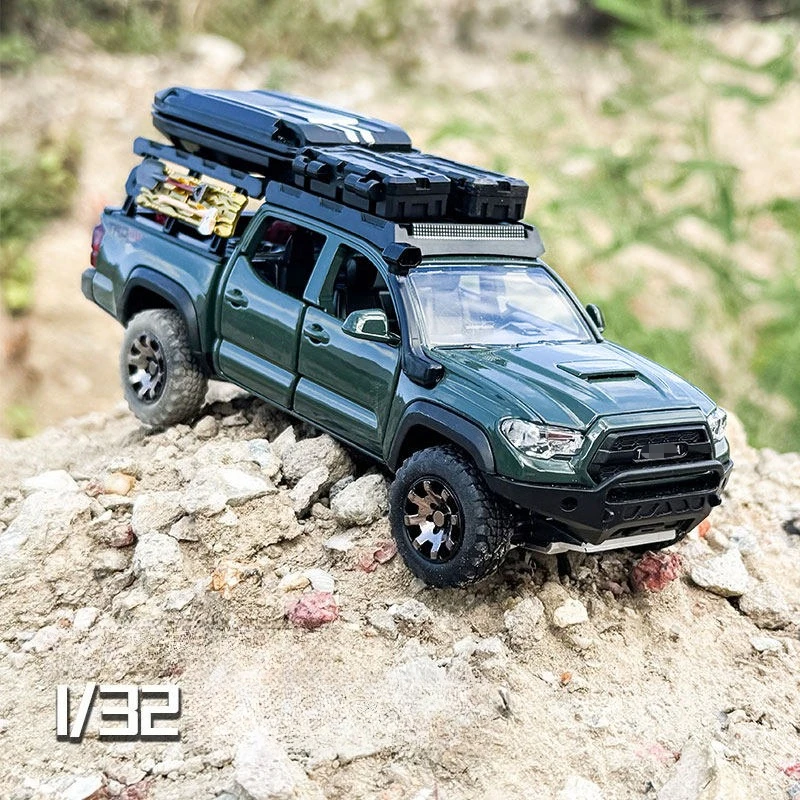 

1:32 Tcoma Off-Road Pickup Car Model Diecast Metal Toy Car Model Simulation Sound and Light Collection Childrens Gift