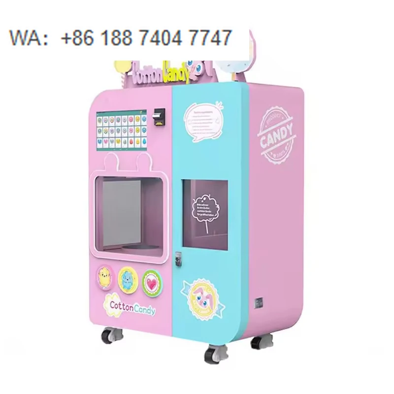 2022 Hot Sales Vending Machine Full Automatic Cotton Candy Machine Candy Floss Making Machine