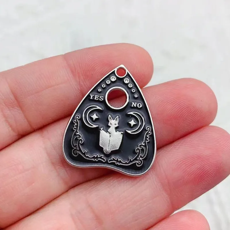 10pcs Enamel Sun Moon Cat bat Charm for Jewelry Making Supplies Bulk Gothic Earring Necklace Pendant Ghost Witch Charms Crafts