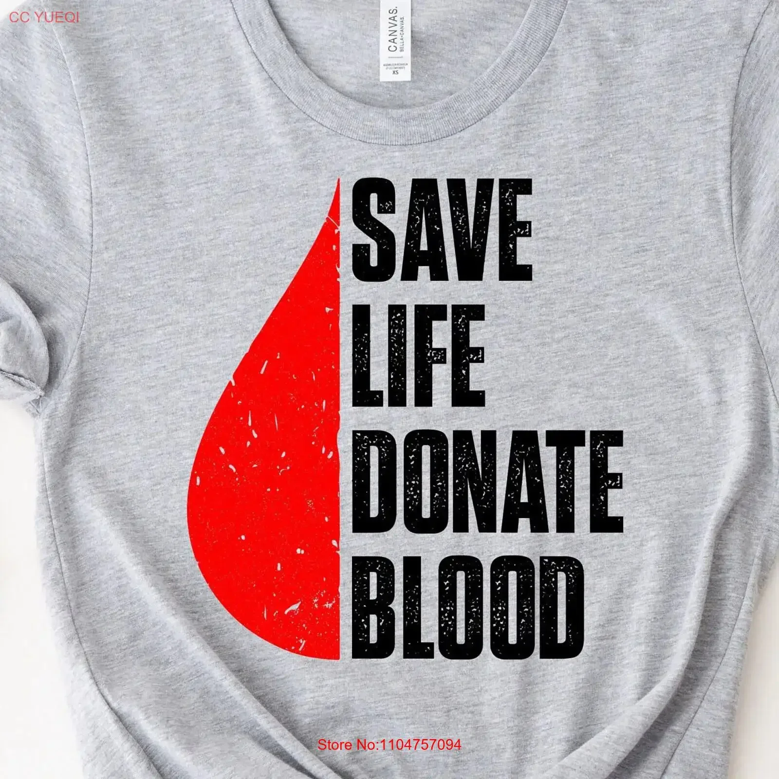 T-shirt Save Life SupporT, vêtement de sensibilisation à la santé, transfusion sanguine, don de sang, drôle, pour phlébotomiste, vintage, délavé
