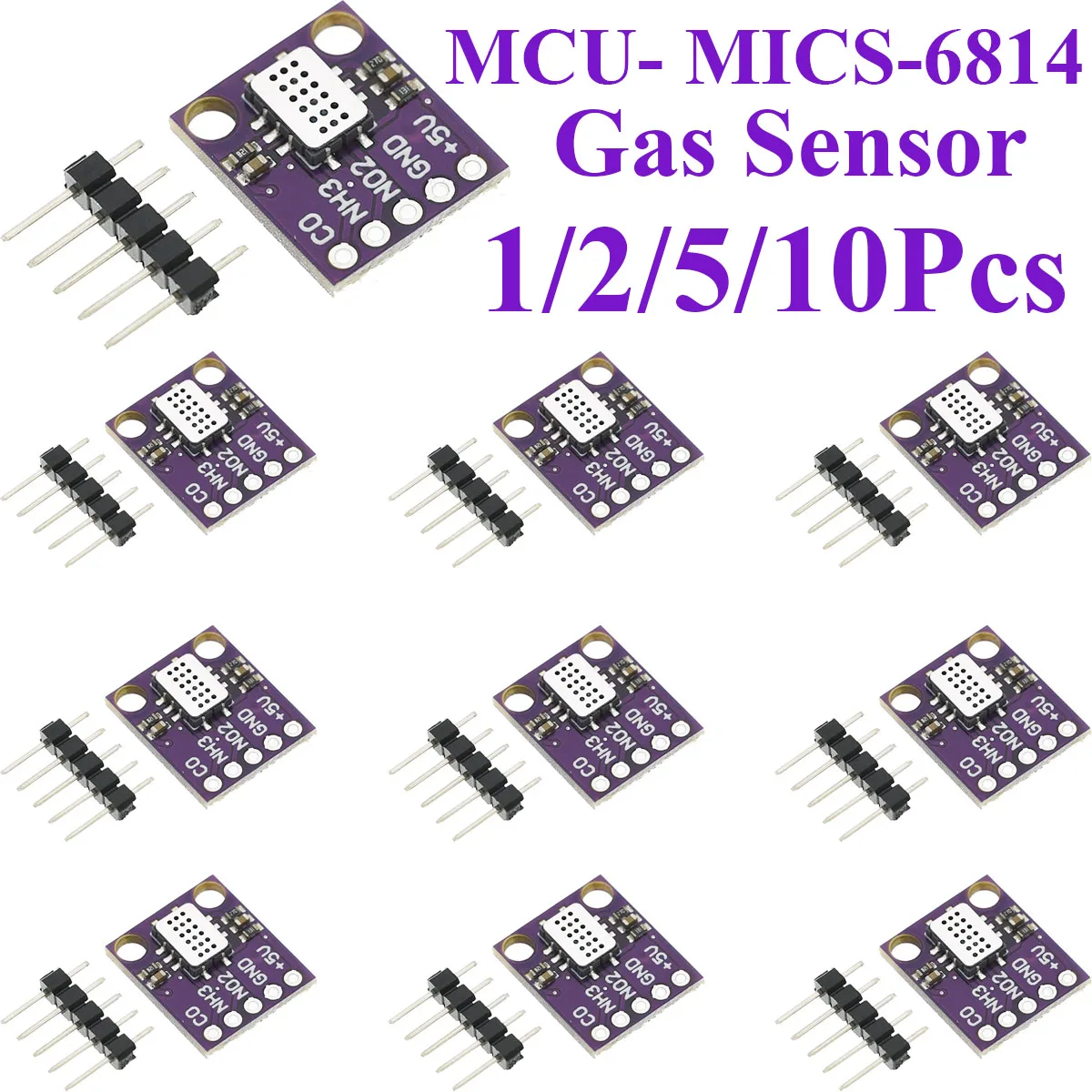 1/2/5/10Pcs CJMCU MICS 6814 Air Quality Gas Sensor Module Detecting CO VOC NH3 NOx Nitrogen Oxides Multi Gas Detection Sensor