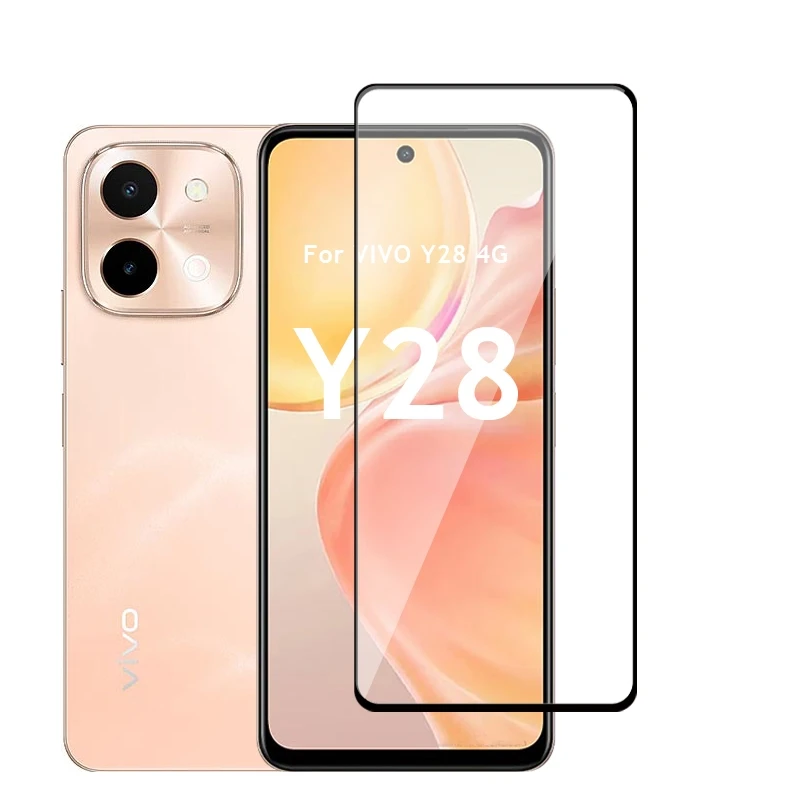 6 In 1 For VIVO Y28 Glass Tempered Glass VIVO Y28 Glass Full Cover Screen Protector Camera Film Tempered VIVO Y28 4G Film