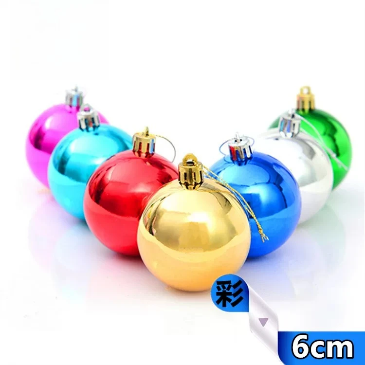 Mixed Size Electroplated Color Ball Pendant 5CM 6CM 7CM 8CM 10CM Christmas Tree Home Shop Indoor Decor Bundles