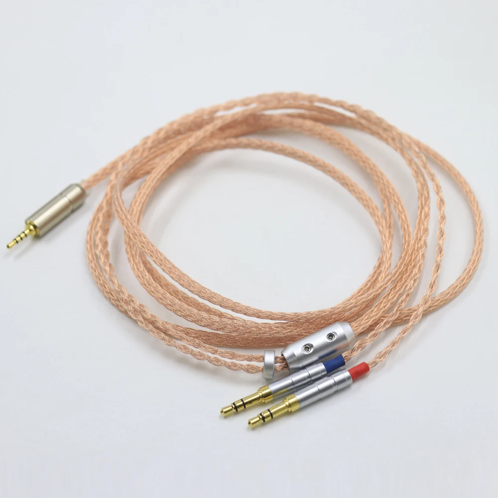 16 Core UPOCC Single Crystal Copper Headphone Cable For Sundara Aventho Focal Elegia t1 t5p MDR-Z he400i he400s Denon D7200 Cord