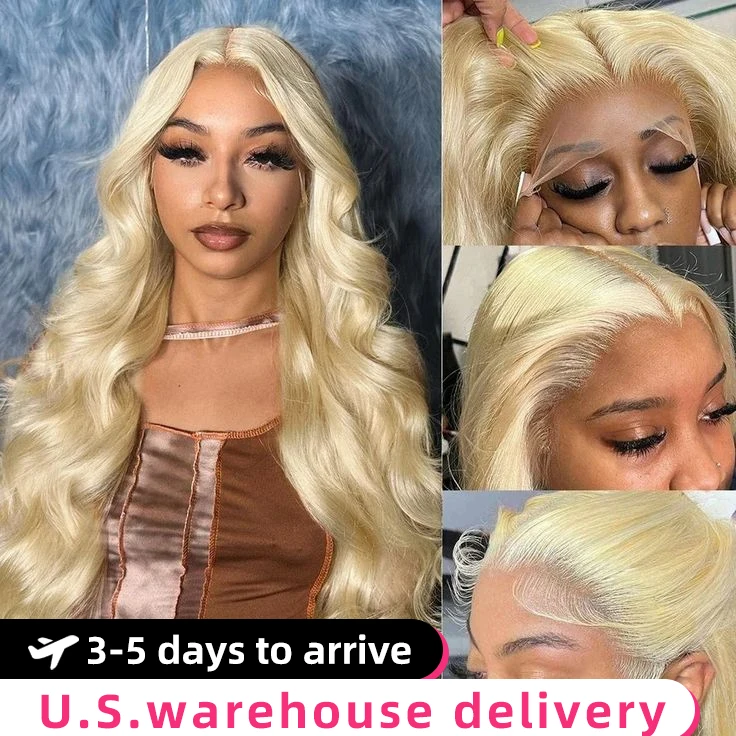 

13x6 613 Blonde Body Wave Human Hair Wigs 13x4 HD Transparent Lace Front Wig 40 Inch Brazilian Pre Plucked Closure Wig For Women
