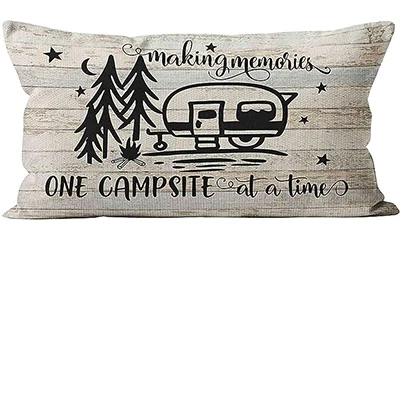Vintage Linen Pillow Cover, 40x60cm Pillowcase Home Interior Decoration Lumbar Cushion Cover, Sofa Bed RV Cushion Cover
