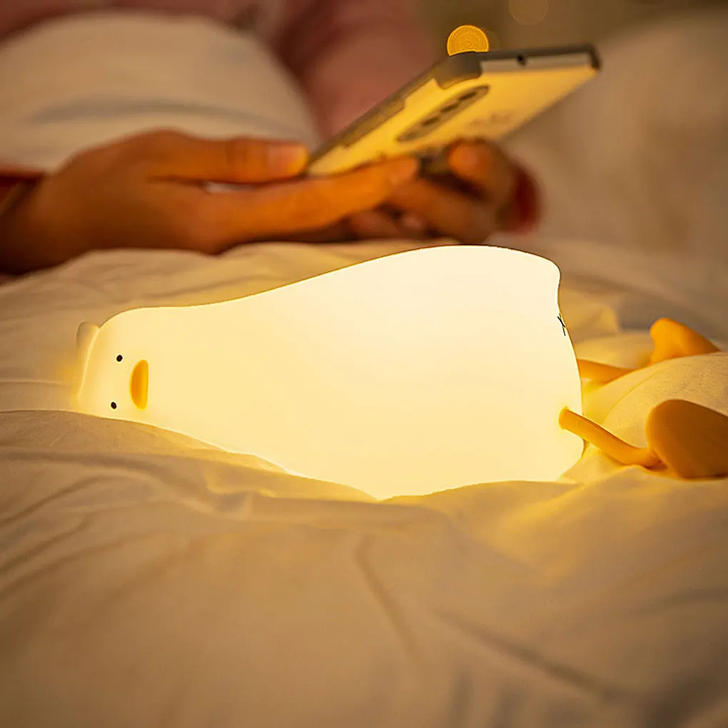 Soft Light Silicone Night Lamp Bedroom LED Night Light 3 Levels Of Brightness Can Be Mobile Phone