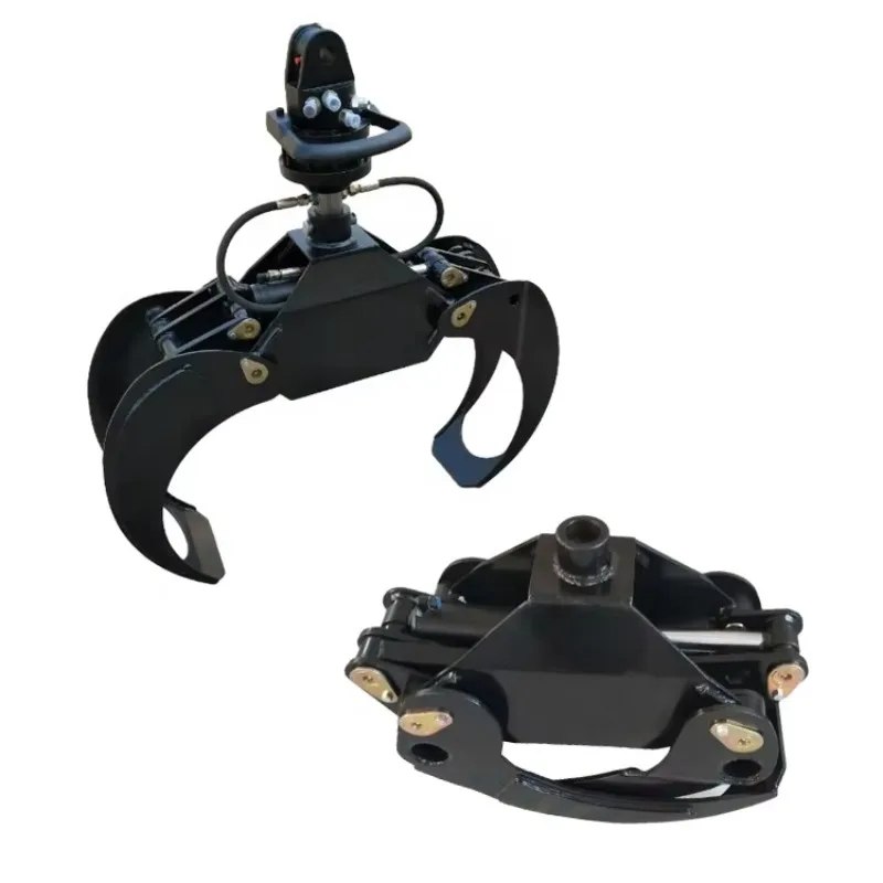 الخشب انتزاع تسجيل الأخشاب سجل Grapple سجل هيدروليكي Grapple دلو للحفارة الصغيرة Skidsteer