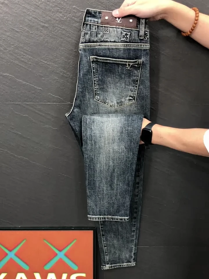 

Высококачественные мужские джинсы: модные, деловые, приталенные, прямого кроя, повседневные, удобные. Новинка весна-осень.