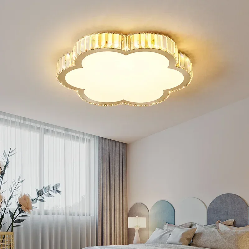 

Modern Bedroom Light Pendant Light Minimalist LED Warm Master Bedroom Lighting Luxury Crystal Room Ceiling Light