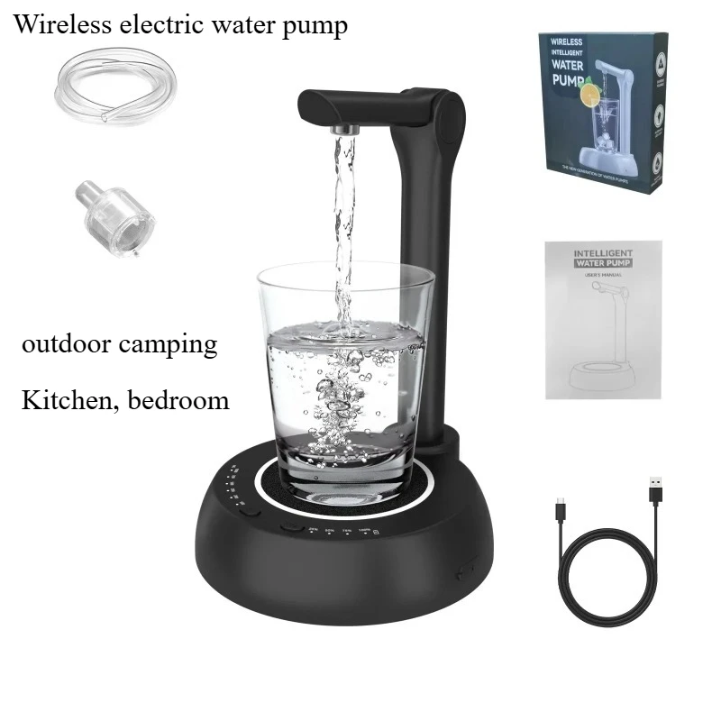 

Electric water dispenser, wireless electric water water pump with base, USB rechargeable, preferred for outdoor camping